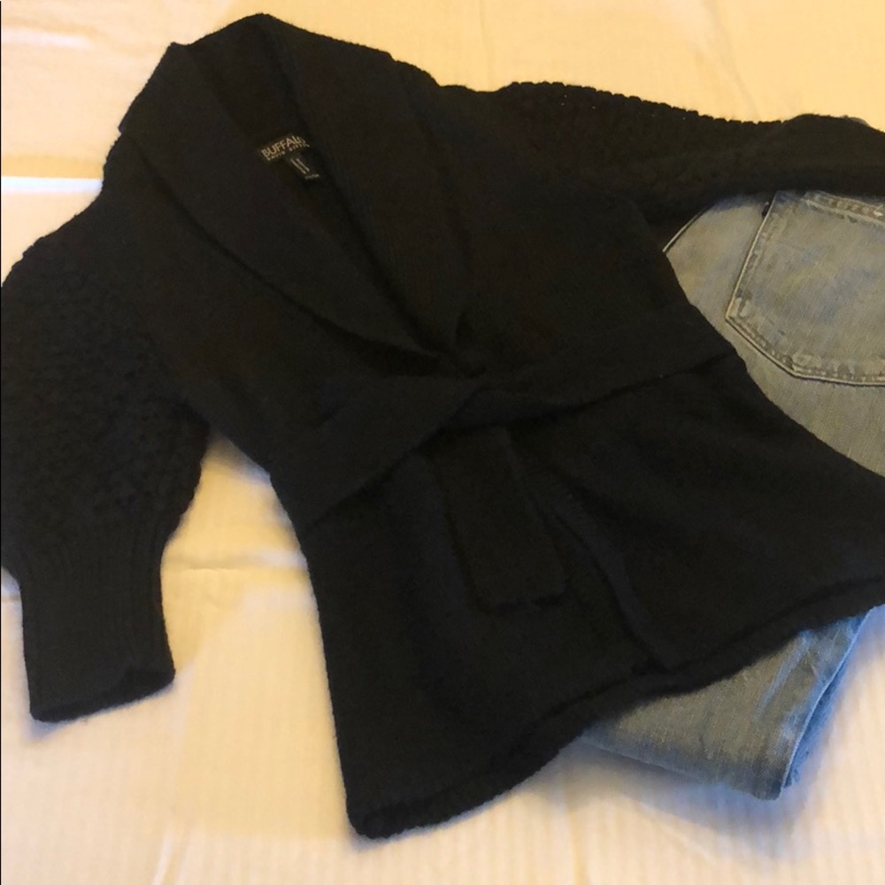 3/4 sleeve, Black Sweater
